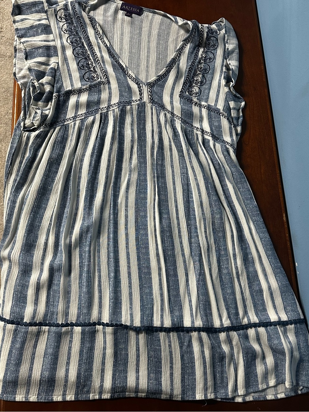 Artesia Boho min dress Blue & White Striped women’s Summer Dress